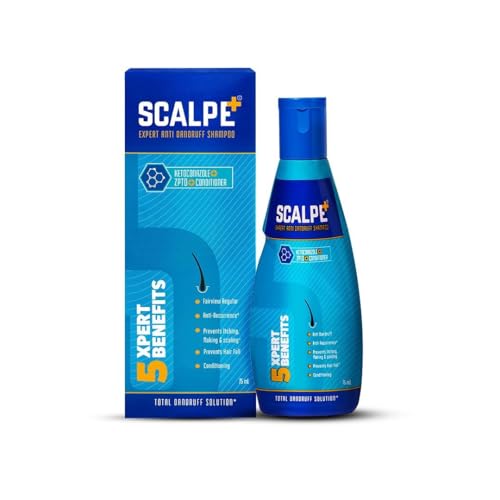 Scalpe+ Expert 75ml Anti Dandruff Shampoo with Ketoconazole & ZPTO - Image 2