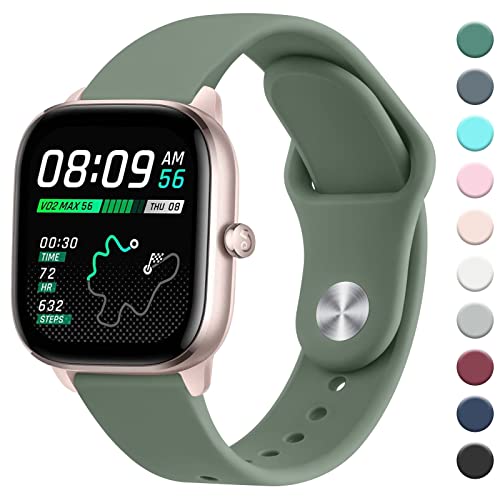 [Vancle] 20mm �o���h for Amazfit active 2/Amazfit GTS 4 Mini/GTS 4/GTS 3/GTS 2 Mini, Bip U Pro/Bip 3/Bip 3 Pro �����x���g �_�炩�� �V���R���o���h ��