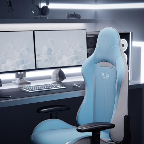 Sedia da Gaming X-Starter | Sedia Gaming Ergonomica in Tessuto, Braccioli Regolabili, Meccanismo di Inclinazione | Sedia per PC, Gaming Chair, Poltrona da Ufficio | Azzurro - Sedia gaming - Immagine 1