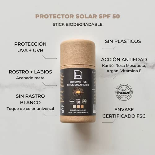 Facial Sunscreen 50 with Bio Colour, Facial Sun Stick 50, Face Sun Cream 50 with Face Color SPF 50 - Image 2