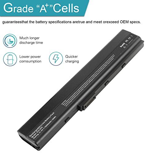 A32-K52 Laptop Battery For Asus A52F A52J K52F X52N X52J X52F K52D K52J X5Ij K52 K52D K52De K52De-Ex064V K52F-B1 K52F-Bbr5 K52F-Bbr9 K52F-C1 K52F-C2B K52Fk52F-A1 K52F-Sx051V K52N-Ex035V K52Xi #TOP7