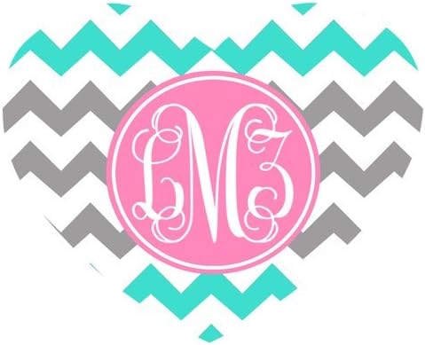 iFUOFF Mousepad Black and White Retro Pattern Background and Pink Monograms Customized Round Mouse Pad 200x3mm