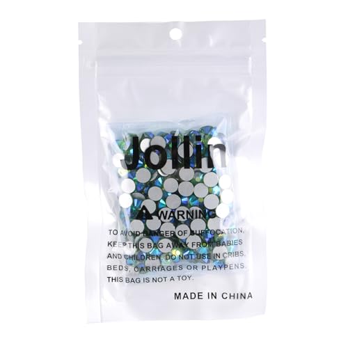 Image of Jollin Crystal Flatback Rhinestones for Crafts 7.2mm SS34, Light Green AB | Glue Fix, 288pcs Glass Rhinestones for Bedazzling, Clothes, Tumblers, Nail Art, Shoes, Bags, Caps & Accessories Decoration