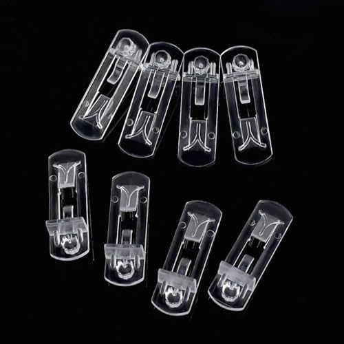 10 Pcs Clear Plastic Locking Shelf Support Pins - Cabinet Shelf Clips Pegs With Thick Self-Locking Bracket for Furniture Shelves