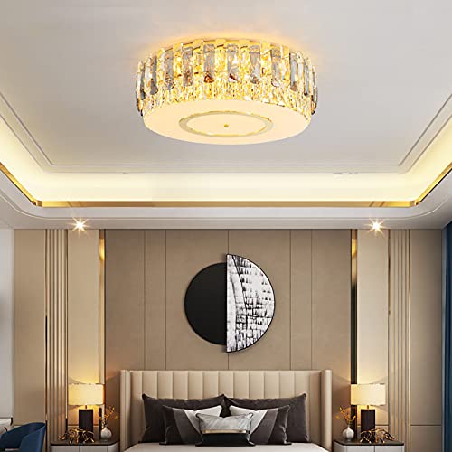Plafonnier en cristal doré 8 ampoules luminaire de couloir et entrée chic - 6