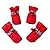 YAODHAOD Dog Boots Paw Protector, Anti-Slip Dog Shoes?These Comfortable Soft-Soled Dog Shoes are with Reflective Straps, for Small Dog (2, red)