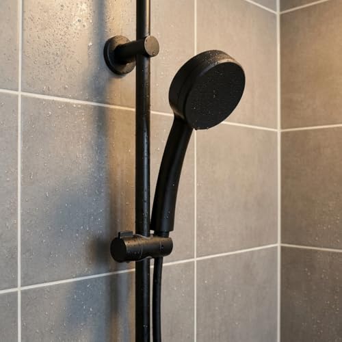 Pommeau de douche noir mat a haute pression pour une routine de reve