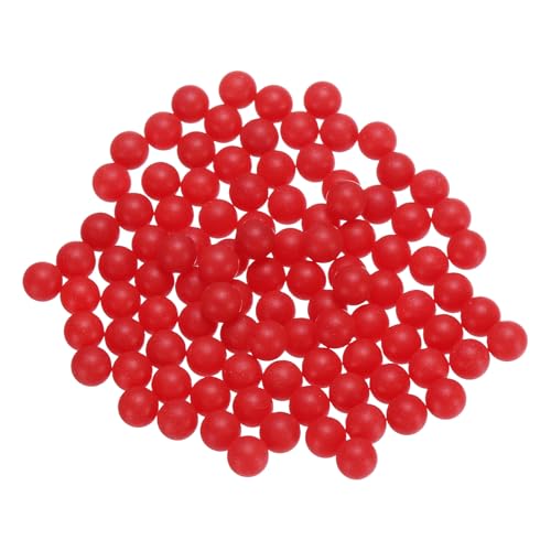 uxcell 100pcs PP Plastic Bearing Balls 5mm Solid Plastic Balls, G2 Precision Bearing Ball Frosted Surface, Red