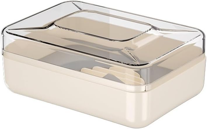 Bathroom Soap Dishes Holder Box with Super Suction Portable Container for Accessories image 3