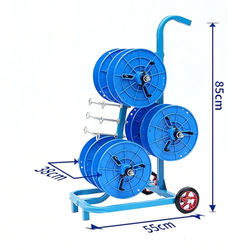 Bobina di filo elettrico con ruote, carrello dispenser per cavi con assi multipli, grande bobina spinner per tiratura industriale e al dettaglio