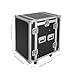 DJ Rack Road Case, 10U Rolling PA DJ Equipment Rack with 4 Universal Wheels 2 Brakes Ample Storage Space and Good Weight Capacity Spring Handle Free Standing DJ Mixer Stands Audio Cabinet for Studios