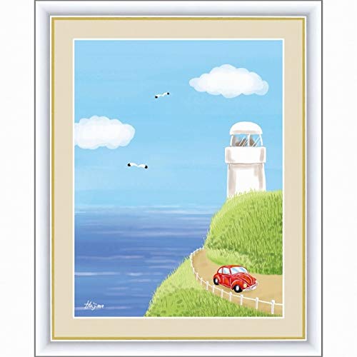 Amazon.co.jp: 喜多一『灯台』高精彩工芸画+手彩 風景画 とうだい 燈台