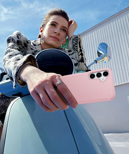 Image of FNTCASE for Galaxy A17 /A16 5G Phone Case - Samsung A17 Military Grade Drop Protection, 14ft Drop Tested, Screen Protector Included, Anti-Slip Matte Textured, TPU+PC Dual Layer Shockproof Cover (Pink)