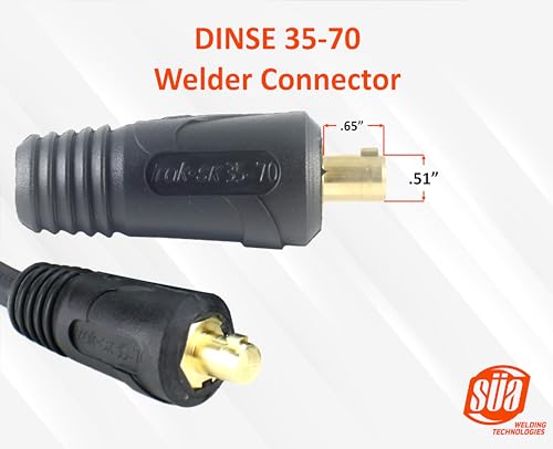 SÜA - 300 Amp Welding Ground Clamp Lead Assembly - Dinse 35-70 Connector - #1 AWG 100% Copper Cable (15 FEET) by SÜA - Used condition - Image 2