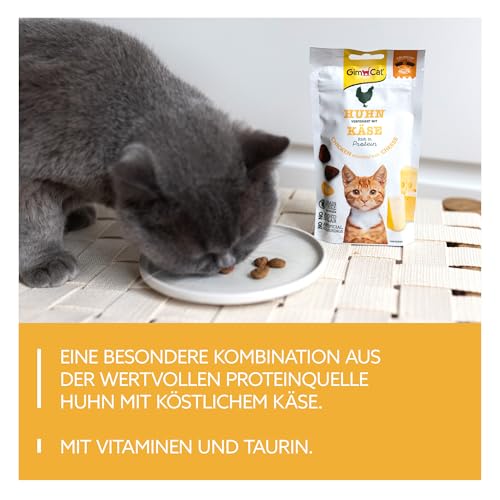 GimCat Crunchy Snacks Poulet avec Fromage - Friandise pour Chat croustillante et Riche en protéines - 1 Sachet (1 x 50 g) – Image 4