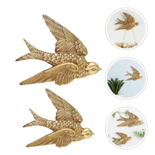 Oiseau en résine or déco murale pour sublimer un mur vide et sans vie - 7