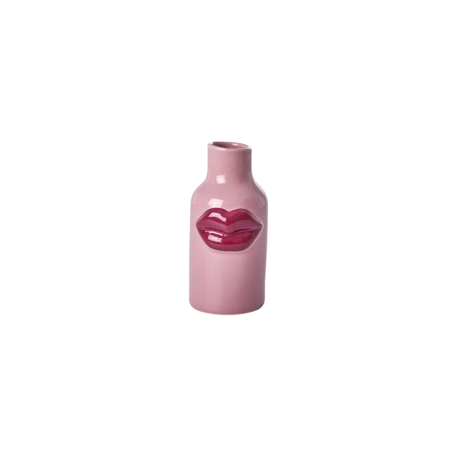 Vase en céramique bouche baiser rose pour égayer votre salon