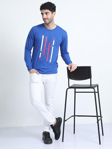 Image of OFFENDERS Mens Exclusive Graphic Printed Round Neck Full Sleeve Premium Tshirt 100% Cotton (Pack of 1)
