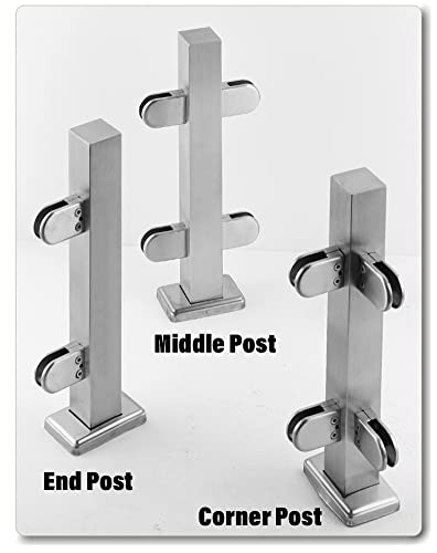 Poteau de garde-corps inox 304 pour terrasse et balcon moderne de 80 cm