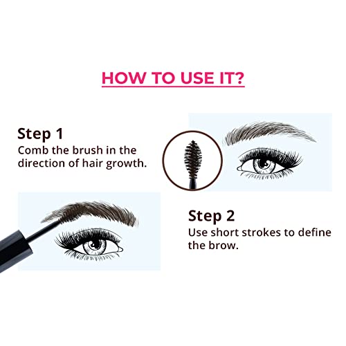 Nykaa Oh My Brow Eyebrow Mascara (Sirius Brown) - Image 6