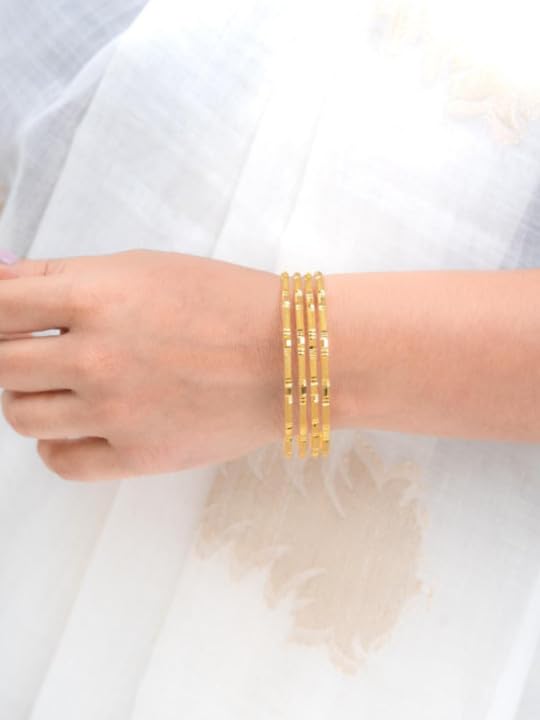 Image of Zeraki Jewels Women's Traditional Gold Plated Bangles Set | Elegant Designer Kada Bangles | Classic Ethnic Jewellery for Women & Girls | Perfect for Wedding, Festive & Daily Wear
