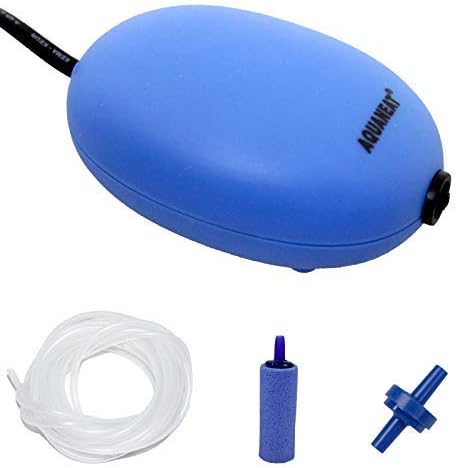 AQUANEAT Aquarium Air Pump, 10 Gallon Fish Tank Air Pump, 40 GPH Oxygen Aerator, with Airline Tubing, Air Stone, Check Valve, Hydroponic…