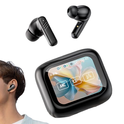 Auriculares deportivos | Auriculares inalámbricos compactos intraurales | Auriculares reducción de ruido con funda de carga táctil duración extendida | Para bicicleta lanzadera carreras teléfono juego