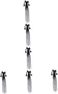 ibasenice 6 Peças Capacete De Rabo De Cavalo Bicicleta Ornamento Decoração Trança Extensão De Cabelo Motocicleta Tranças Rabo De Cavalo Peruca Trançada Peruca Trançada Peruca Acessórios De