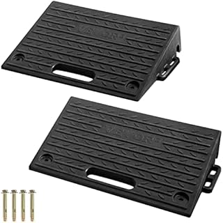 VEVOR Rubber Threshold Ramp, 2 Packs 1 Channel Doorway Ramp, 4