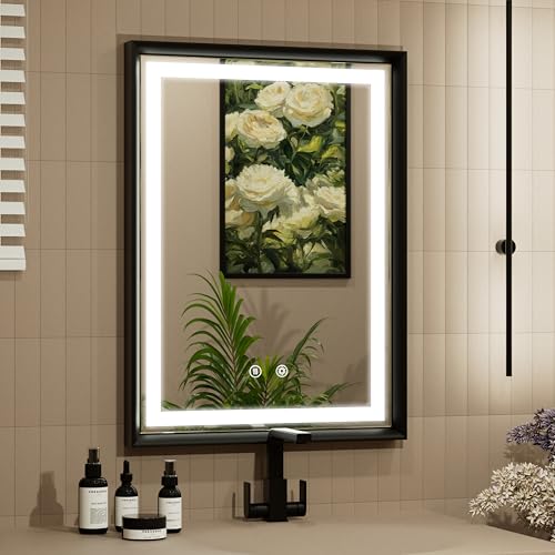 JSneijder 24x32 Inch LED Mirror for Bathroom, 3 Color Temperatures