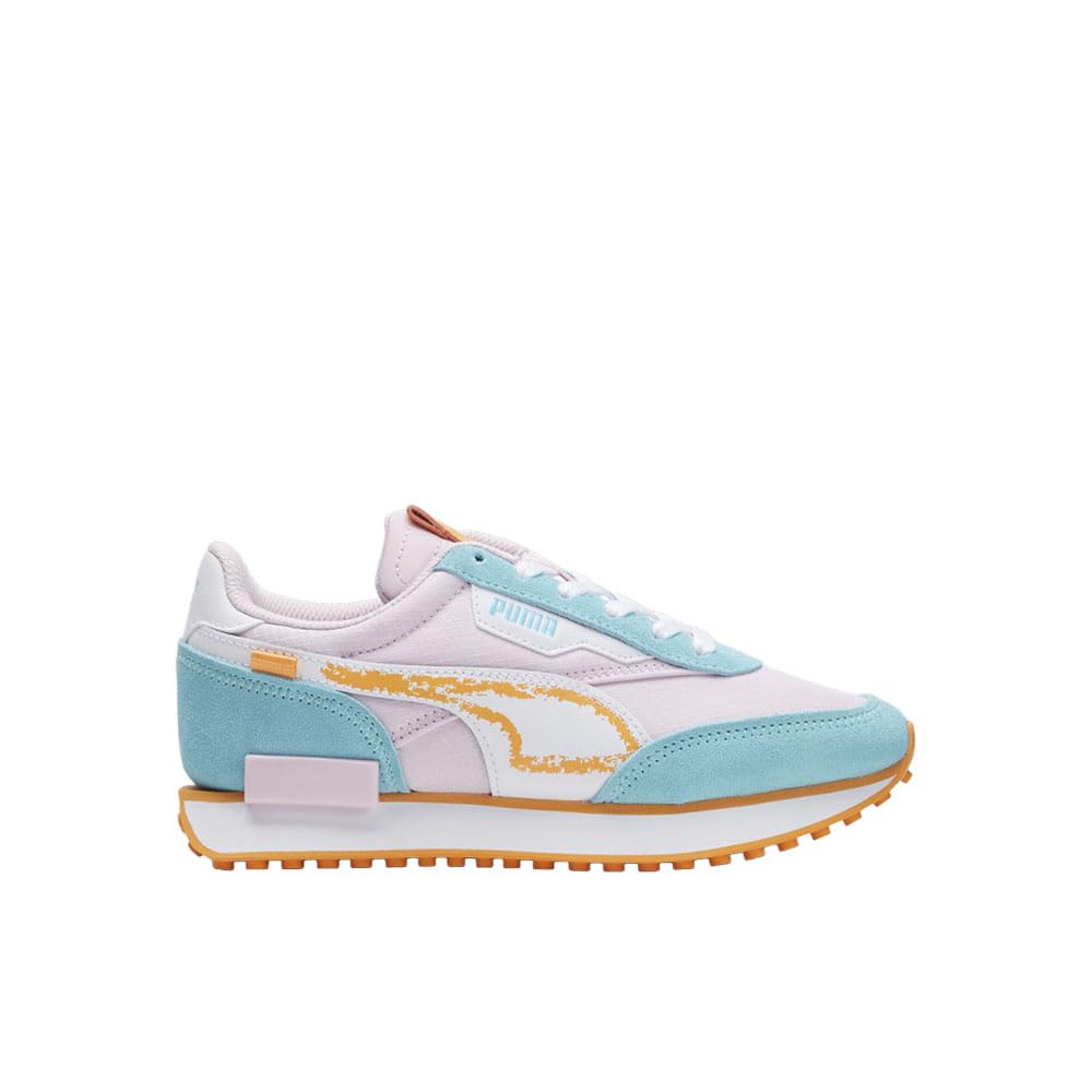 Kids Girls Future Rider Spring Sketchbook Lace Up Sneakers Shoes Casual - Blue, Pink