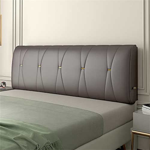 Large Leather Upholstered Full Size Headboard10cm Thick Soft Pad Stylish Bedroom Decor Double Bed Wedge No Headboard Waist Support 62.9/160cm