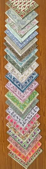 Servilleta de tela Ridhi Block Print Mix Border 50 x 50 cm Set 4 miniatura 8