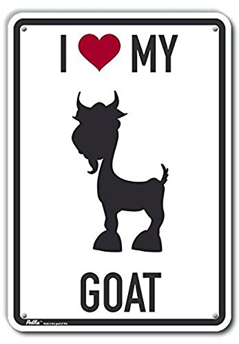 Cartel I Love My Goat PKAS-0113-NP letrero decorativo para expresar el cariño por las cabras