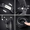 OneOdio ProC Wireless Bluetooth Headphones with Wired Mode, 110 Hours of Use, Audio Headphones with Microphone, Hi-RES Audio, Soft Protein Pads, Extra Bass, Comfortable Lightweight Foldable, Black #4