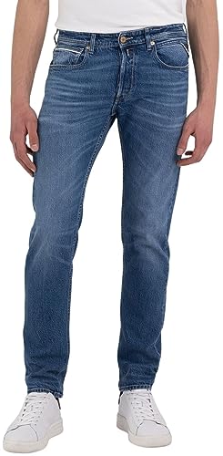 Replay Herren Jeans Grover Straight-Fit Original, Medium Blue 009-2 (Blau),...