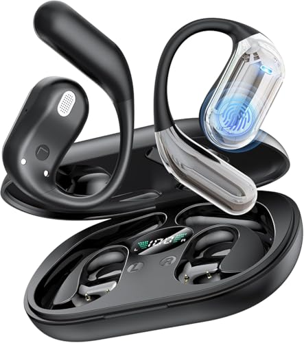 Image of Boytond Ultra Open Ear Earbuds - Bone Conduction Headphones Wireless Bluetooth, Waterproof Deep Bass Earphones for Fitness and Running, Secure Fit for Small Ears, Sweat-Resistant Earbuds Voice
