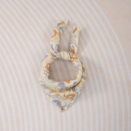 Image of Muslin Swaddle Blankets for Baby, 3 Pack, Floral and Solid Patterns (Mustard)