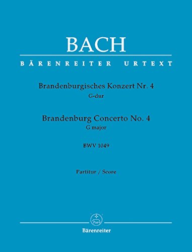 Brandenburg Concerto No.4 in G major BWV 1049 (Full Score)