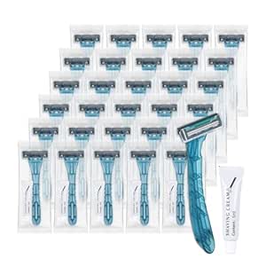 Amazon.com: Lilingsty Disposable Razors Bulk, Blue Razors Individually ...