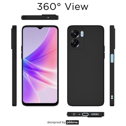 Image of Outlouders Back Cover for Oppo K10 5G | Camera Protection | Durable Soft Matte Silicone Bumper Case (Black)