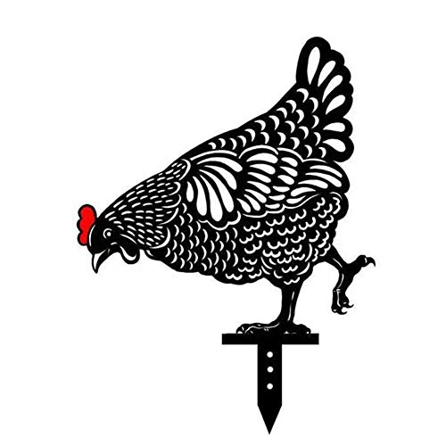 Gartenstecker Huhn, Gartenstecker Dekoration Gartendeko, Gartenstecker aus,Deko für Garten, Terrasse Balkon Blumentopf,Yard Art Chicken Garden Statuen Hinterhof Rasen Pfähle Hen Decor Ornamente Cover