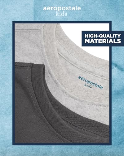 AEROPOSTALE Active Boys Joggers Set - 3 Piece Short Sleeve Boys Graphic Tees and Fleece Kids Sweatpants Tracksuit Set (8-16)4