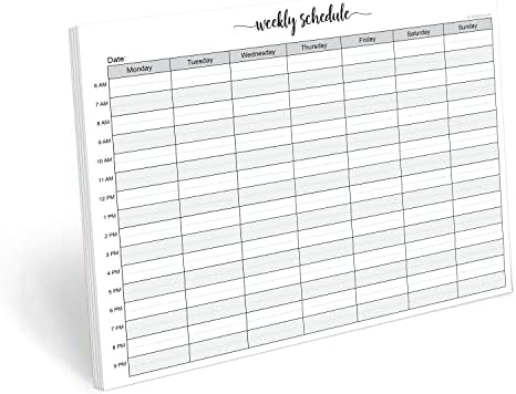 Amazon.com : BookFactory Work Schedule Book/Weekly Employee Hourly ...