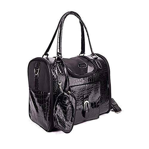 Naiver Fashion Crocodile Pattern PU Three Open Bag Pet Carrier Dog Carrier Purse