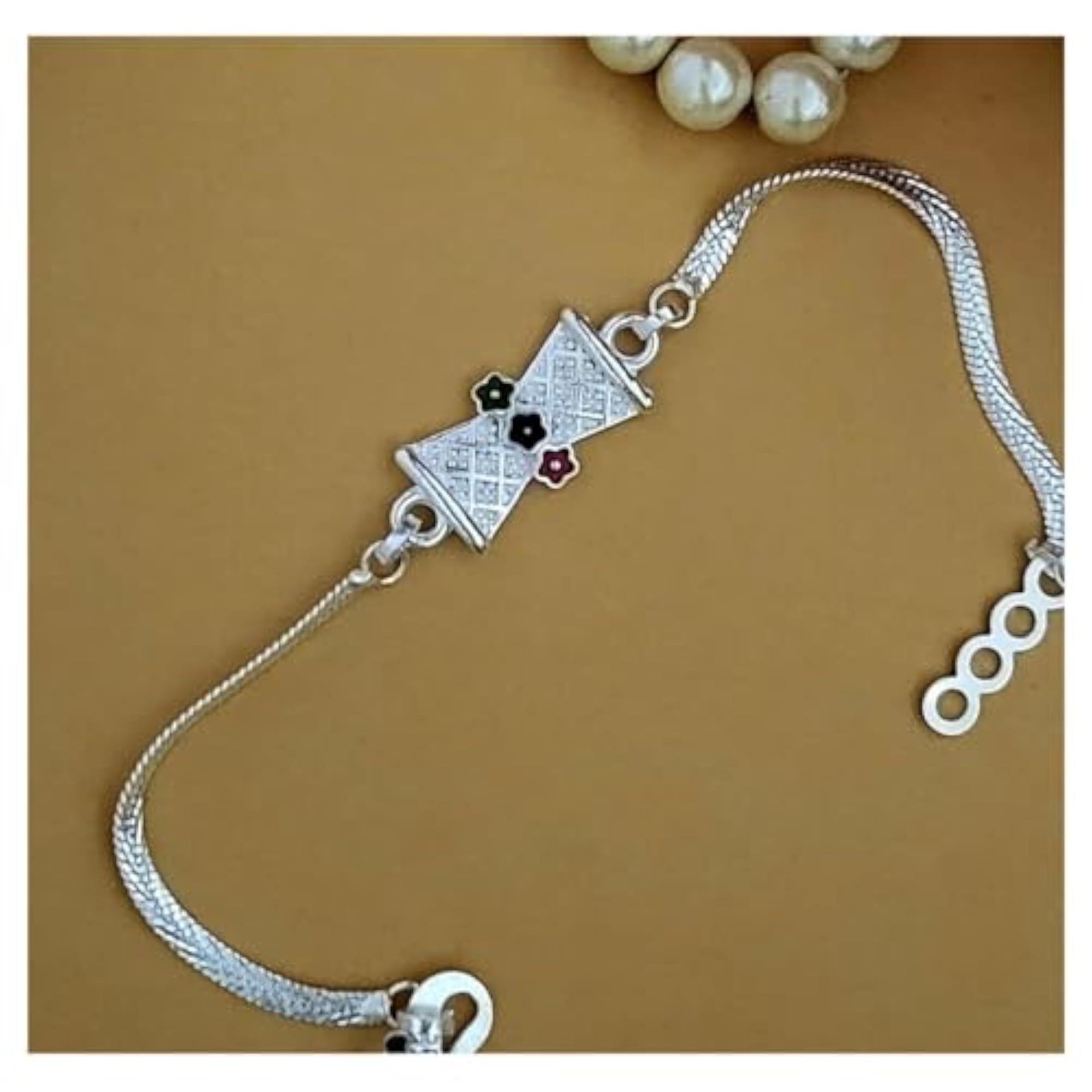 Designer Rakhi Set for Brother and Bhabhi, Evil Eye Bracelet