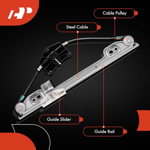 A-Premium Electric Power Window Regulator Without Motor Compatible with Ford Edge 2007-2014 & Lincoln MKX 2007-2015, Rear Right Passenger Side