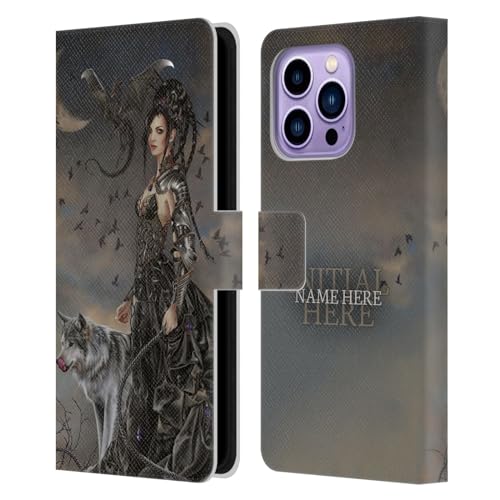Coque iPhone 14 Pro Max portefeuille cuir Nene Thomas fée loup personnalisable
