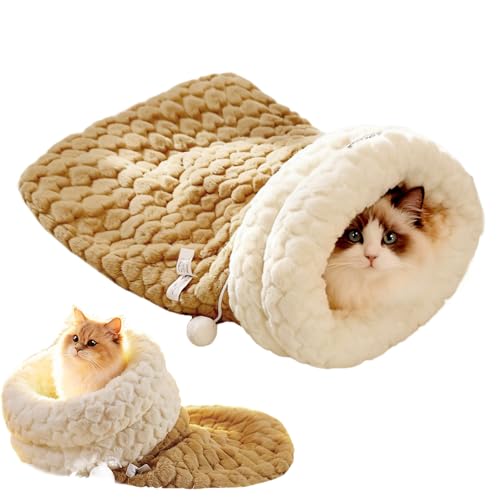 Lit pour chat en peluche supérieure et dôme fermé isolant - 7