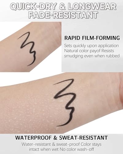 Delineador en gel negro resistente al agua, pack 2 miniatura 4